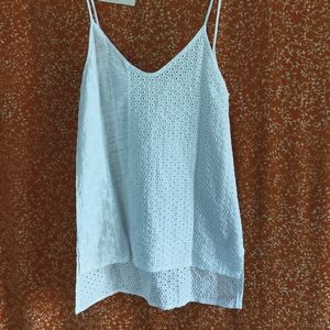 Zara eyelet spaghetti strap top